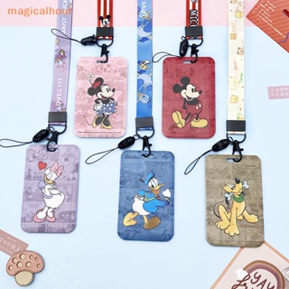 Magicalhour^^ ซองใส่บัตรพลาสติกใส ลายการ์ตูนดิสนีย์ มิกกี้ มินนี่เมาส์ แบบพกพา สําหรับนักเรียน