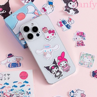 LANFY Goo Card Guka สติกเกอร์ ลาย Melody Kuromi Cinnamoroll มีกาวในตัว สําหรับตกแต่งสมุดไดอารี่ สมุดภาพ