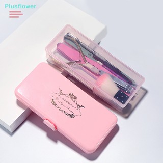 &lt;Plusflower&gt; กล่องพลาสติกเปล่า ทรงสี่เหลี่ยมผืนผ้า สําหรับใส่อุปกรณ์ตกแต่งเล็บ ลดราคา