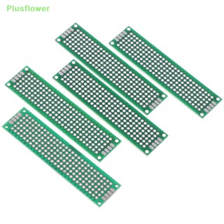 (Plusflower) ใหม่ แผ่นบอร์ดวงจรพิมพ์ PCB ทองแดง สองด้าน 2x8 ซม. 5 ชิ้น