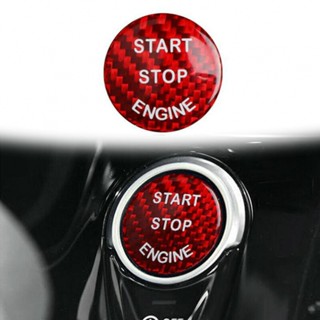 ⚡SUPERSL-TH⚡Car Cap Sticker Keyless Performance/Custom Start Stop Button Carbon Fiber Red⚡NEW 7