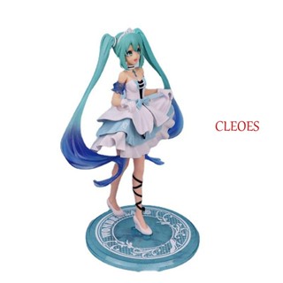 CLEOES ตุ๊กตาฟิกเกอร์ Miku Hatsune Miku Cinderella PVC ขนาดเล็กน่ารัก