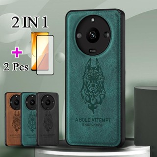 2 IN 1 เคส เนื้อด้าน สําหรับ Realme 11 เคสนิ่ม พร้อมฟิล์มเซรามิค ป้องกันหน้าจอ โค้ง ฟิล์มเซรามิค