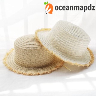 OCEANMAPDZ หมวกฟางลําลอง บังแดด ระบายอากาศได้ดี เหมาะกับเดินชายหาด สําหรับผู้หญิง