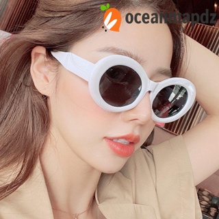 OCEANMAPDZ แว่นตากันแดด UV400 ทรงวงรี สไตล์เรโทร สําหรับผู้หญิง