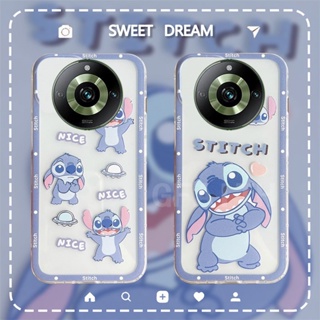 เคสโทรศัพท์มือถือนิ่ม แบบใส กันกระแทก ลายการ์ตูน Stitch น่ารัก สําหรับ Realme11 Realme 11 Pro 11 Pro+ 2023 Realme11ProPlus