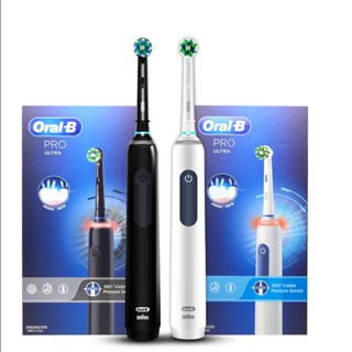 Oral B PRO ULTRA แปรงสีฟันไฟฟ้า 3D โซนิค สวิงโรตารี่ ชาร์จไฟได้ พร้อมโหมดทําความสะอาด 4 โหมด ออกแบบตามสรีรศาสตร์