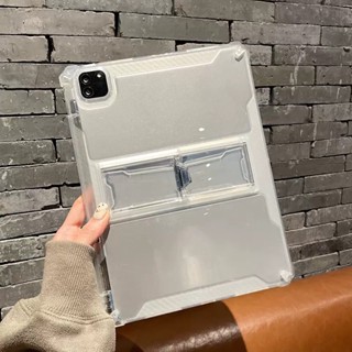 เคส TPU นิ่ม แบบใส กันกระแทก น้ําหนักเบา พร้อมขาตั้ง สําหรับ iPad Air 2 Air 9.7 5th 6th Generation Pro 11 10.5 Air 5 4 3 10.2 9th 8th 7th 10th 10.9 Mini 6 5 4