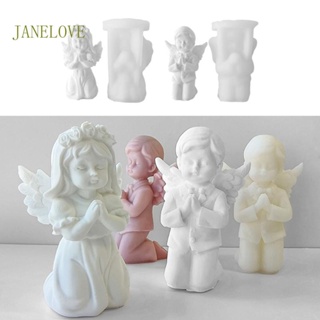 Jlove แม่พิมพ์ซิลิโคนเรซิ่น อีพ็อกซี่ รูปนางฟ้า 3D สําหรับทําเค้กช็อคโกแลต DIY