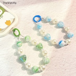 [TheVatifly] พวงกุญแจรถยนต์ จี้ลูกปัดดอกไม้น่ารัก สีแคนดี้ สําหรับผู้หญิง [Preferred]