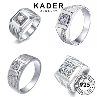 Kader Jewelry แหวนเงิน 925 ประดับเพชรโมอิส เรียบง่าย สําหรับผู้ชาย M082