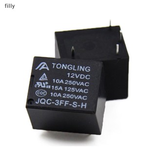 รีเลย์ไฟฟ้า 10A DC 5V 12V 24V T73 JQC-3FF-S-H 4 พิน สําหรับรถยนต์