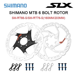 ดิสก์เบรกโรเตอร์ SHIMANO SM-RT76 SM-RT66 SM-RT64 SM-RT54 160 มม. SM-RT66 203 มม. SLX ZEE DEORE อะไหล่จักรยานเสือภูเขา 2 คู่