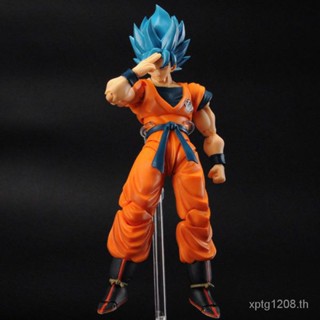 Bandai SHF SHF โมเดลฟิกเกอร์ Super Saiyan God Super Blue Joint ข้อต่อขยับได้ ของเล่นสําหรับเด็ก