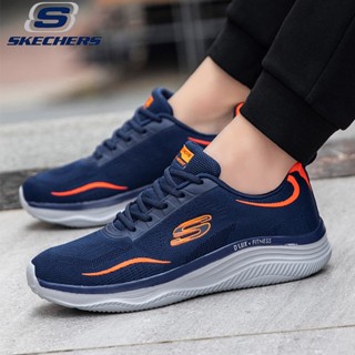 3 สี! Skechers_ DLUX FITNESS รองเท้ากีฬาลําลอง แบบผูกเชือก ขนาดใหญ่ สวมใส่สบาย สําหรับผู้ชาย