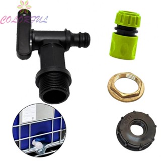 【COLORFUL】Rain Barrel 3/4inch Spout ABS Water Butt Tap Accessories Components Durable