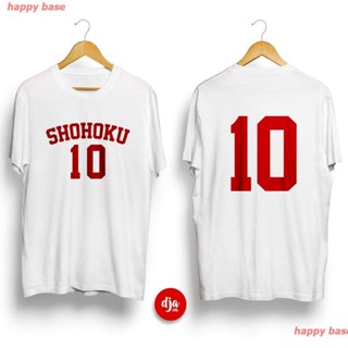 เสื้อแขนสั้น happy base New Sakuragi Slam Dunkอะนิเมะมังงะเสื้อผ้าญี่ปุ่น เสื้อยืดพิมพ์ลายการ์ตูนมังงะ discount