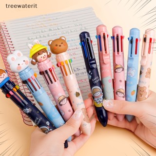 Tr Kawaii ปากกาลูกลื่น 10 8 สี ลายสัตว์น่ารัก หลากสี เครื่องเขียน สําหรับนักเรียน โรงเรียน สํานักงาน TH