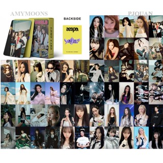 Pjquan 55 การ์ดรูปภาพ Aespa Welcome To My World การ์ดรูปภาพโลโม่