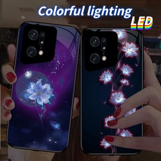 เคสโทรศัพท์มือถือ LED ลายดอกไม้ สําหรับ Huawei P30pro P50pro P40pro+ Honor50pro nova11pro mate50Pro 30Epro nova7se 8se mate40Pro HonorX7 X8 70Pro