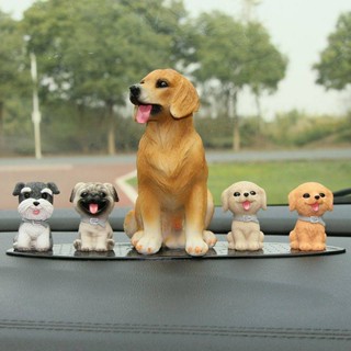 Artificial Dog Car Interior Decoration Car Decoration Personalized Creative New Cute Golden Retriever Car Center Console Decoration Cute Car Decoration  car interior accessories