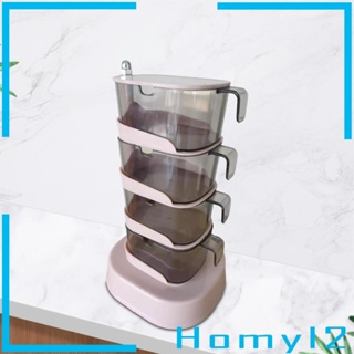 [HOMYL2] กล่องใส แนวตั้ง หมุนได้ สําหรับใส่เครื่องเทศ บาร์บีคิว ห้องรับประทานอาหาร ตู้กับข้าว