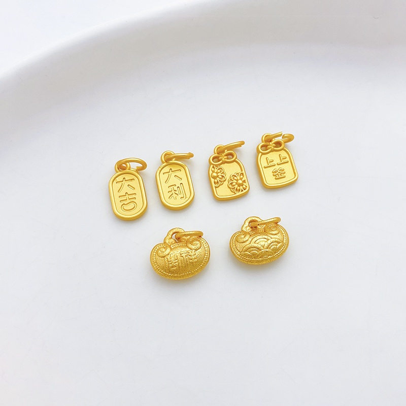 จี้ทองแดง รูปเหรียญกษาปณ์ Zhuangyuan แฮนด์เมด ขนาดเล็ก สไตล์โบราณ สีทอง สําหรับทําสร้อยคอ สร้อยข้อมือ หมวก diy
