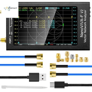 Nanovna-f V2 เครื่องวิเคราะห์เครือข่ายเวกเตอร์ 50KHz-3GHz เครื่องวิเคราะห์เสาอากาศ HF VHF UHF VNA 4.3 นิ้ว พร้อม 5000MAh