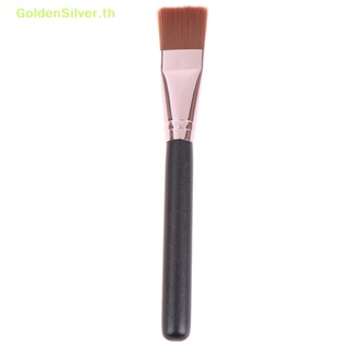 Goldensilver แปรงแต่งหน้า แปรงลงรองพื้น แปรงคอนทัวร์ ด้ามจับแบน สีดํา 1 ชิ้น