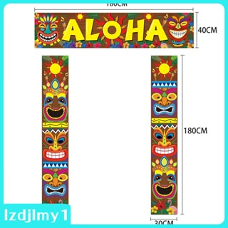 [Lzdjlmy1] ป้ายแบนเนอร์ ลาย Happy Luau Welcome Aloha สําหรับแขวนตกแต่งเสาโต๊ะ ปาร์ตี้ งานรื่นเริง ผู้ใหญ่