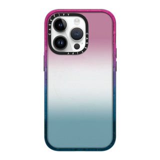 ของแท้ CASETiFY เคสโทรศัพท์มือถืออะคริลิคแข็ง ไล่โทนสีรุ้ง สําหรับ iPhone 12 13 14 Pro Max