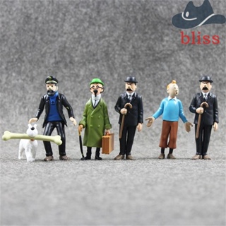 BLISS โมเดลฟิกเกอร์ The Adventures of Tintin ของเล่นสะสม สําหรับเด็ก จํานวน 6 ชิ้น ต่อชุด