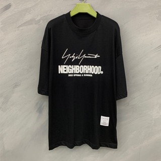 Yohji Yamamoto Y3 เสื้อยืดคอกลม แขนสั้น ผ้าฝ้ายแท้ พิมพ์ลายตัวอักษร เข้ากับทุกการแต่งกาย สําหรับผู้ชาย และผู้หญิง