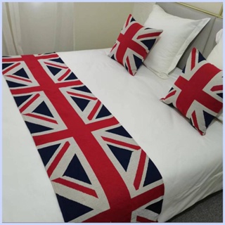 ปลอกหมอน ผ้าลินิน แบบนิ่ม ลาย Union Jack สําหรับตกแต่งบ้าน ห้องนั่งเล่น