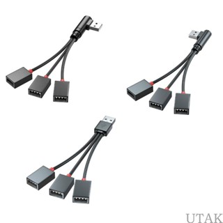 Utake USB 2 0 อะแดปเตอร์ 1 ถึง 3 USB ตัวแยก สายเคเบิลต่อขยาย USB หลายพอร์ต สําหรับชาร์จ