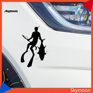 Skym* สติกเกอร์สะท้อนแสง รูปปลาฉลาม สําหรับติดตกแต่งรถยนต์ รถบรรทุก