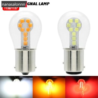 Nanasn| หลอดไฟตัดหมอกรถยนต์ LED 1156 BA15S 1157 BAY15D 18SMD DRL 12V สีขาว เหลือง แดง N5Q9 1 ชิ้น