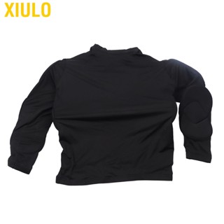 Xiulo Jersey Long Sleeve Padded Shirt Spleen Elbow Protection Breathable Football Chest L Size