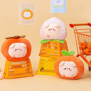 [พร้อมส่ง] หมอนตุ๊กตาหมู ลูกพลับ ผลไม้น่ารัก สไตล์สร้างสรรค์ ของขวัญวันเกิด สําหรับแฟนสาว