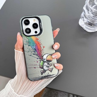 เคสโทรศัพท์มือถืออะคริลิคแข็ง กันกระแทก ลายนักบินอวกาศ สีน้ํา สําหรับ iPhone 12 13 14 pro max