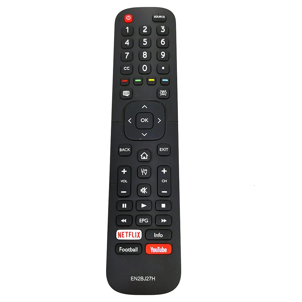 ใหม่ EN2BJ27H สําหรับ Hisense Ultra HD HDR Android 4K สมาร์ททีวีรีโมทคอนโทรล W/Youtube Netflix ฟุตบอ