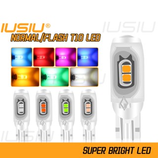 Iusiu ปกติ / แฟลช หลอดไฟเลี้ยว T10 Led WY5W W5W 194 2835 5SMD พร้อมเลนส์ สําหรับจอดรถ รถจักรยานยนต์ รถยนต์