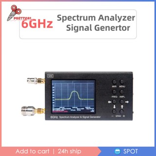 [Prettyia1] เครื่องวิเคราะห์สัญญาณไร้สาย หน้าจอ 3.2 นิ้ว 35-6200MHz แบบพกพา