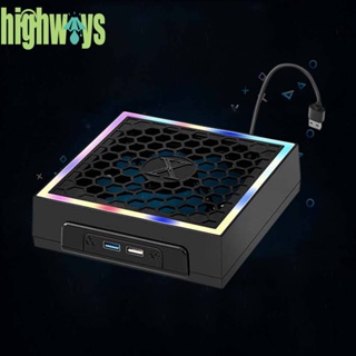 พัดลมระบายความร้อนเกมคอนโซล 2 USB 5V 2.4A พร้อมแถบไฟ LED สําหรับ Xbox Series X [highways.th]