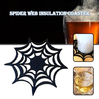 Halloween Spider Web Coaster Black Cobweb Placemat Decorative Table Placemats