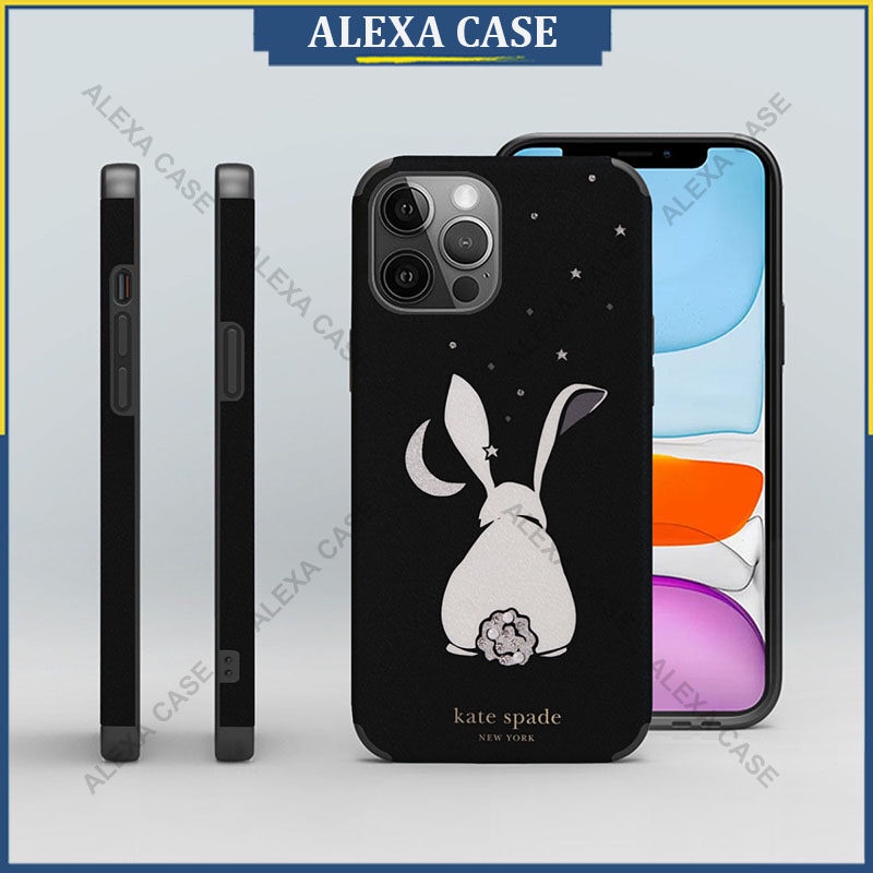 เคสโทรศัพท์ Kate Spade สําหรับ iPhone 16 Pro Max / iPhone 15 Pro Max / iPhone 14 Pro Max / iPhone 11 Pro Max / XS Max / iPhone 8 Plus / iPhone SE Lambskin เคสป้องกัน IV7GVL