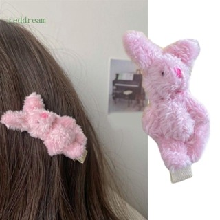 REDD Y2k Stuffed Hair Clip Bunnys Shape Barrette for Hip Hop Hair Styling Rabbit Pin