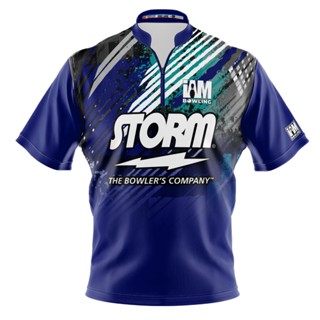 Storm เสื้อโปโล แขนสั้น พิมพ์ลายโบว์ลิ่ง DS 1522-ST 3D