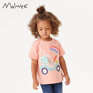 พร้อมส่ง เสื้อยืดแขนสั้นลําลอง คอกลม ขนาดเล็ก แฟชั่นฤดูร้อน สําหรับเด็กผู้หญิง 0718