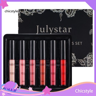 Chicstyle ลิปสติก ลิปกลอส แบบพกพา สําหรับเด็กผู้หญิง 6 ชิ้น/ชุด